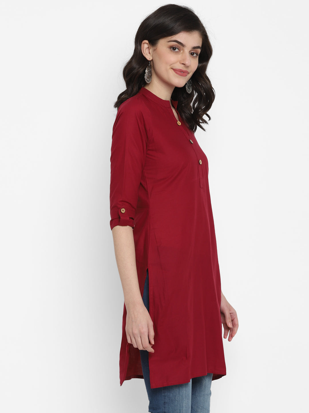 Cotton Kurti with Traditional Sleeves for Women