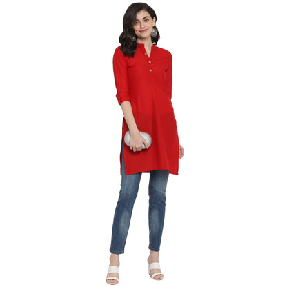 Cotton Kurti with Traditional Sleeves for Women