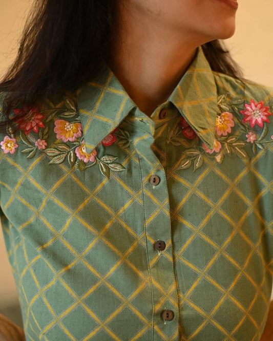 Cotton Pathani Kurta with Embroidery & Patiala Pant Set