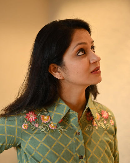 Cotton Pathani Kurta with Embroidery & Patiala Pant Set