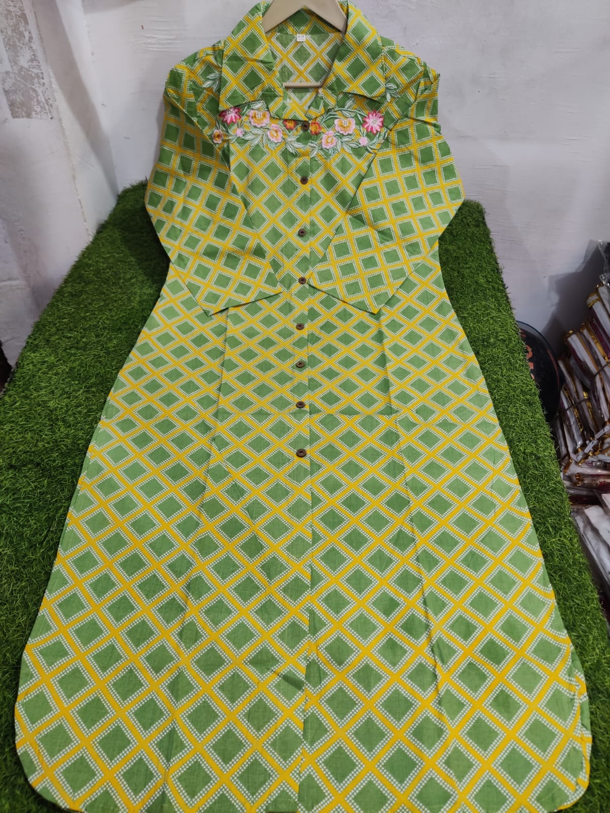 Cotton Pathani Kurta with Embroidery & Patiala Pant Set