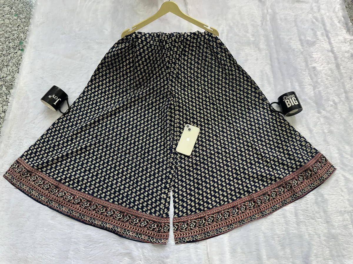 Cotton Printed Gopi Dress Set with Sharara and Malmal Dupatta