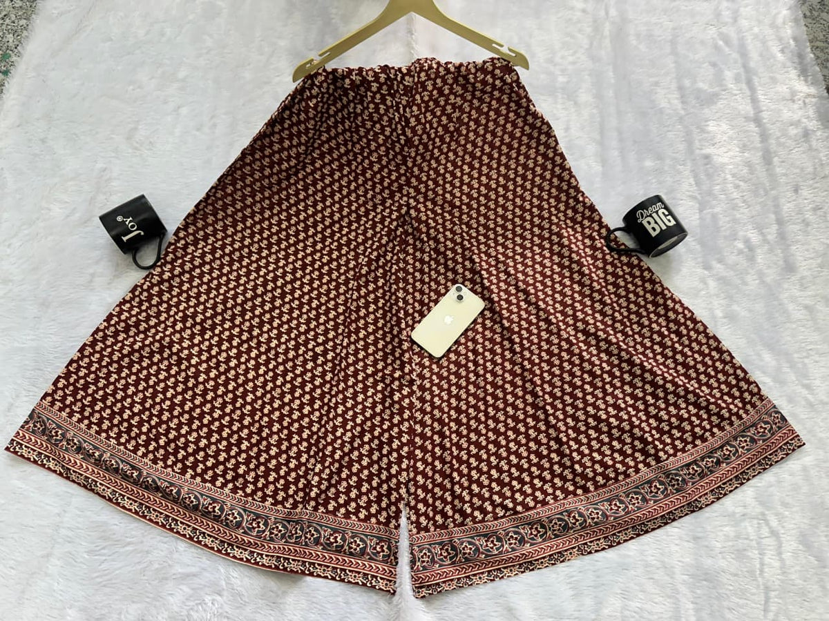 Cotton Printed Gopi Dress Set with Sharara and Malmal Dupatta
