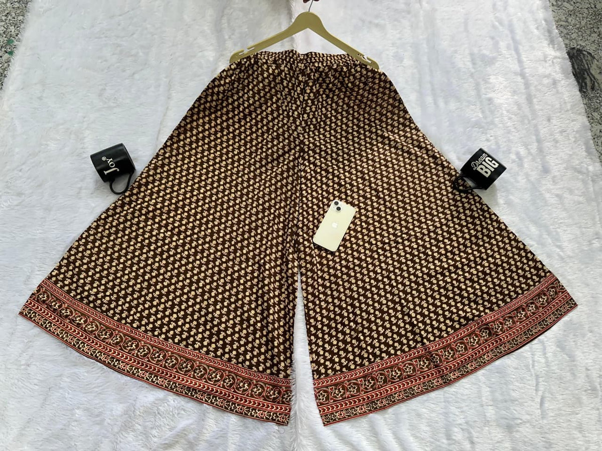 Cotton Printed Gopi Dress Set with Sharara and Malmal Dupatta