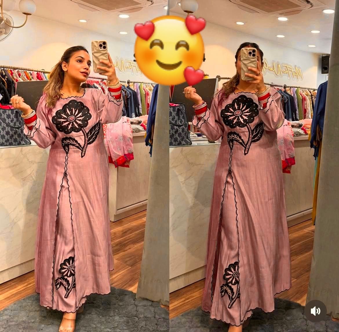 Cotton Slub Embroidered Kurti Pant Cord Set with Adda Beads Work