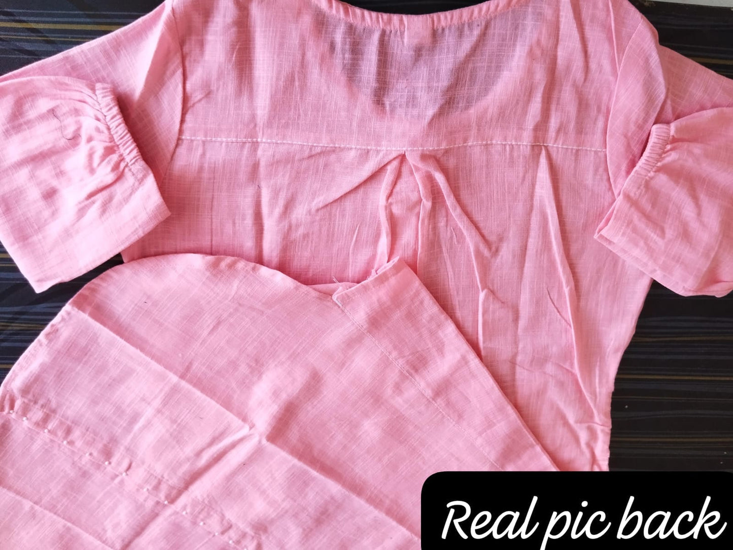 Cotton Slub Embroidery Kurti with Pant