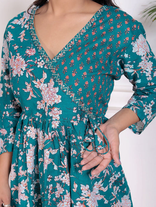 Cotton Top with Khatli Work & Stretchable Dori