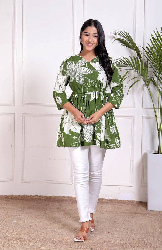 Cotton Top with Stretchable Dori for Women