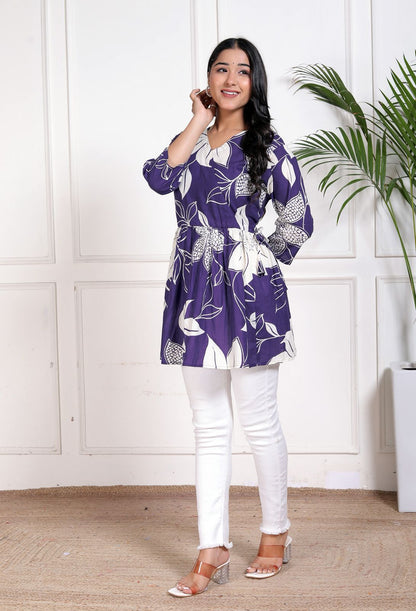 Cotton Top with Stretchable Dori for Women