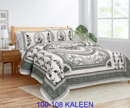 Cotton viscose Bedsheet 100x108 Inches with Pillow Covers – Stitched Sides