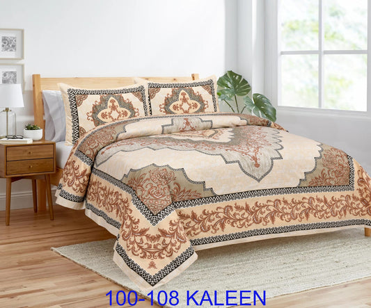 Cotton viscose Bedsheet 100x108 Inches with Pillow Covers – Stitched Sides