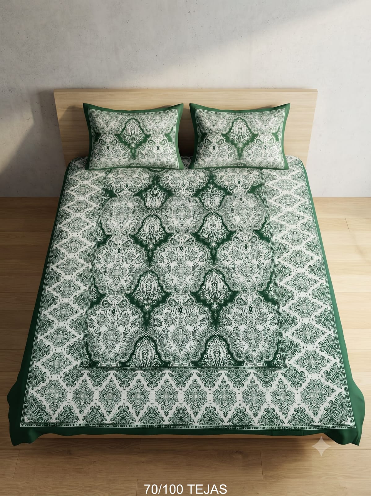 Cotton Viscose Blend Bedsheet with 2 Pillow Covers