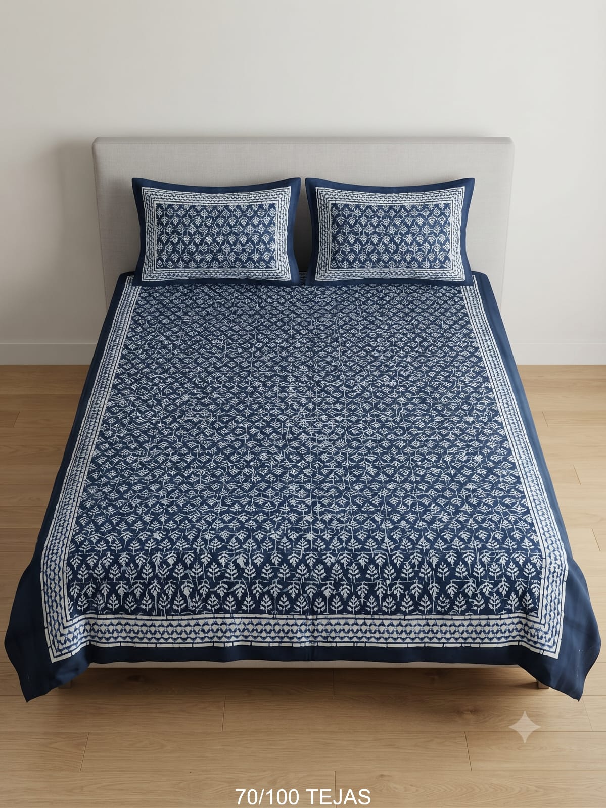 Cotton Viscose Blend Bedsheet with 2 Pillow Covers