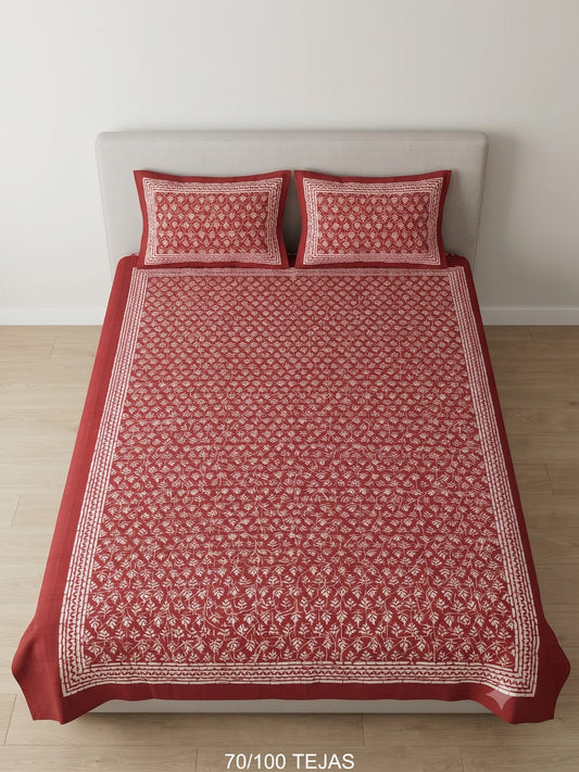 Cotton Viscose Blend Bedsheet with 2 Pillow Covers