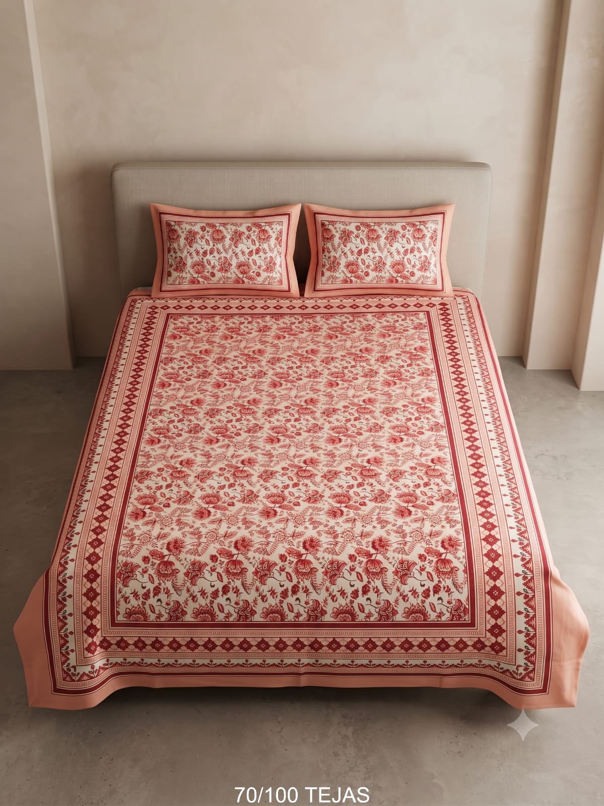 Cotton Viscose Blend Bedsheet with 2 Pillow Covers