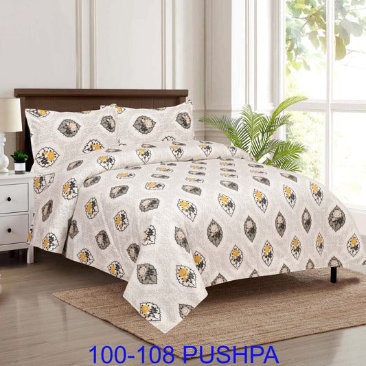 Cotton Viscose Blend King Size Bedsheet with Pillow Covers