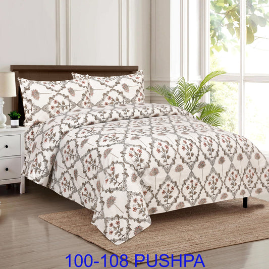 Cotton Viscose Blend King Size Bedsheet with Pillow Covers