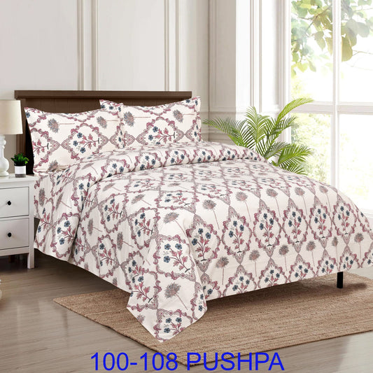 Cotton Viscose Blend King Size Bedsheet with Pillow Covers