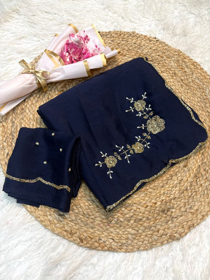 Crush Rangoli Saree with 3 Butta Work Design