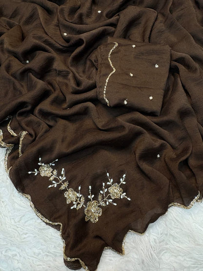 Crush Rangoli Saree with 3 Butta Work Design