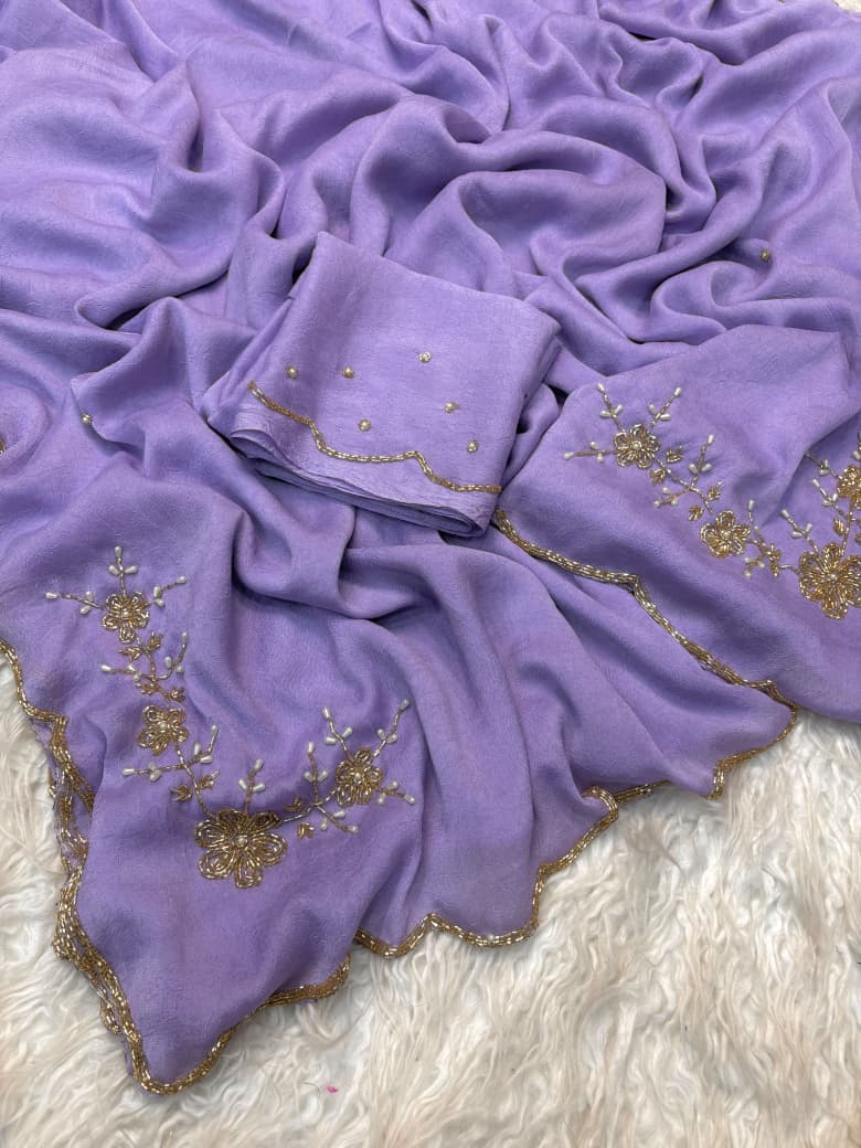 Crush Rangoli Saree with 3 Butta Work Design