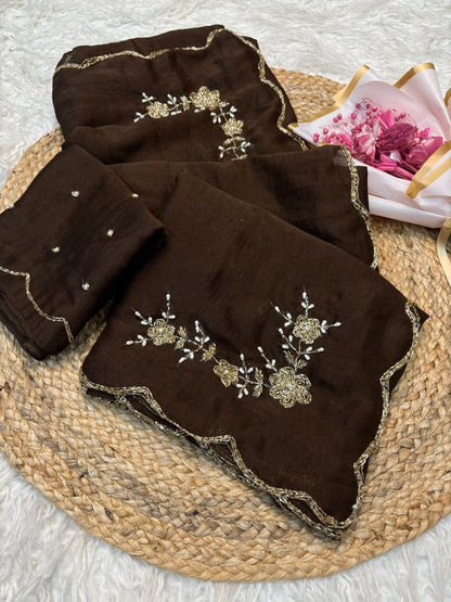 Crush Rangoli Saree with 3 Butta Work Design
