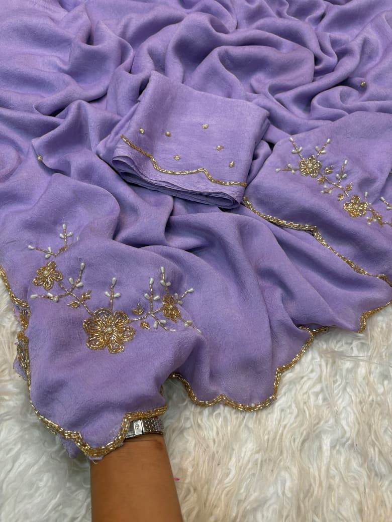 Crush Rangoli Saree with 3 Butta Work Design