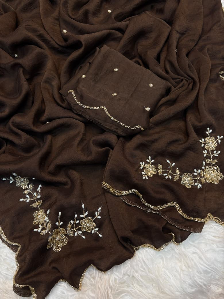 Crush Rangoli Saree with 3 Butta Work Design