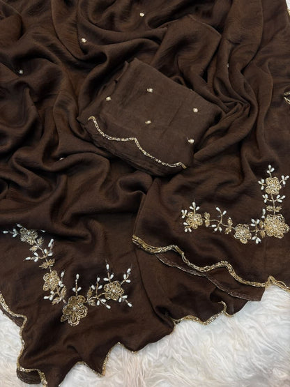 Crush Rangoli Saree with 3 Butta Work Design