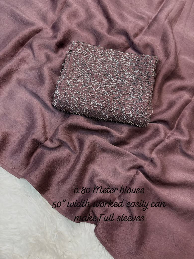 Crush Rangoli Saree with Designer Latkan Blouse