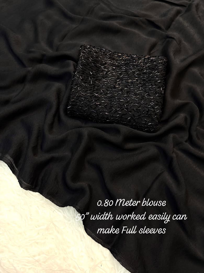 Crush Rangoli Saree with Designer Latkan Blouse