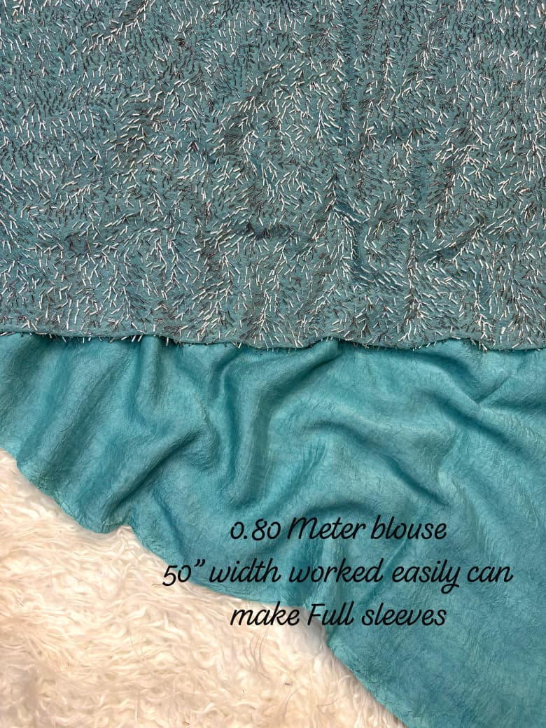 Crush Rangoli Saree with Designer Latkan Blouse