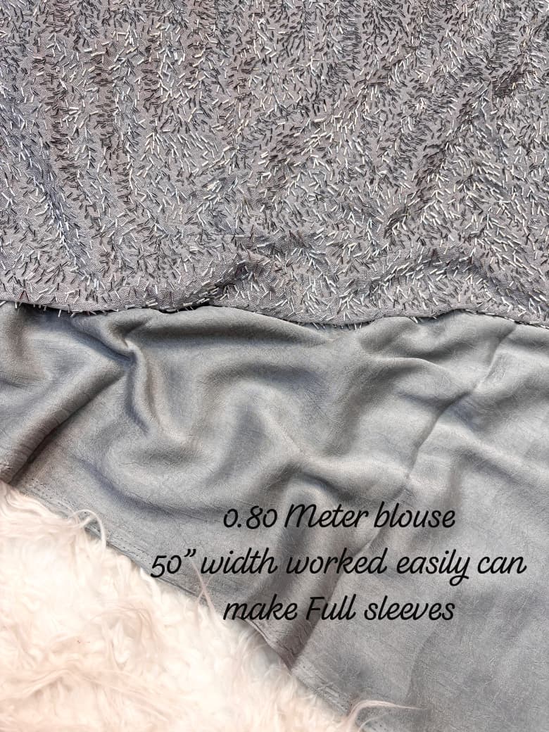 Crush Rangoli Saree with Designer Latkan Blouse