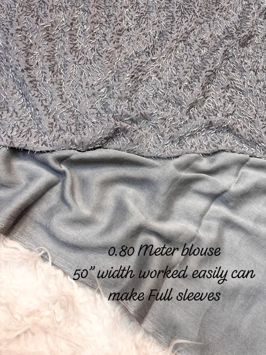 Crush Rangoli Saree with Designer Latkan Blouse
