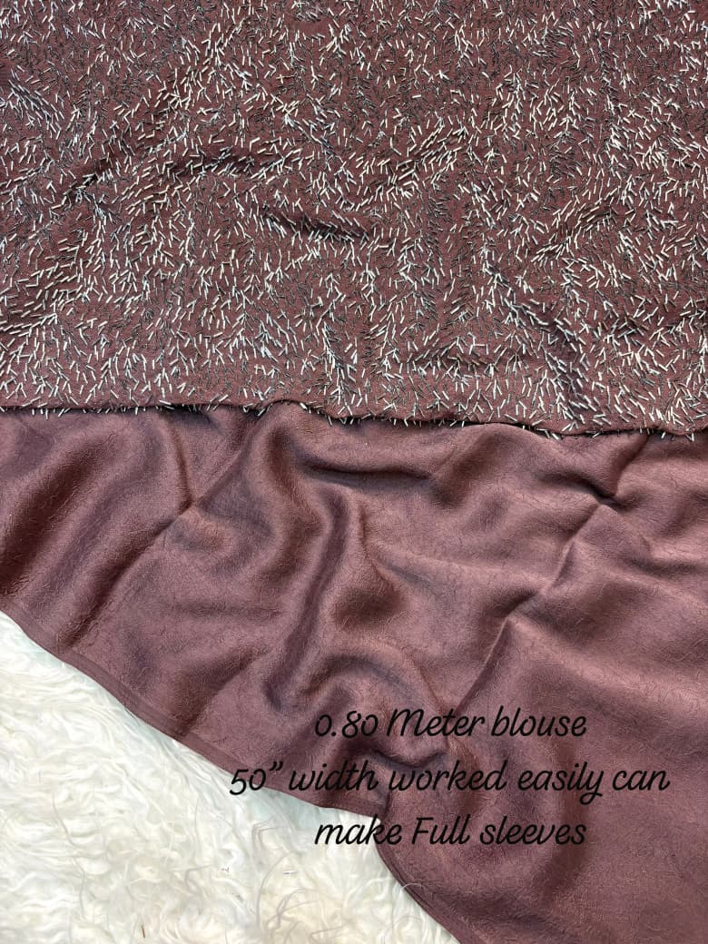 Crush Rangoli Saree with Designer Latkan Blouse