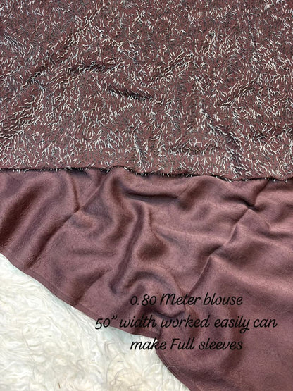 Crush Rangoli Saree with Designer Latkan Blouse