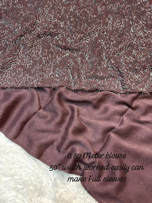 Crush Rangoli Saree with Designer Latkan Blouse