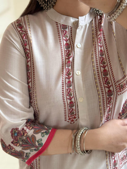 Digital Print Cotton Lilan Cord Set for Women