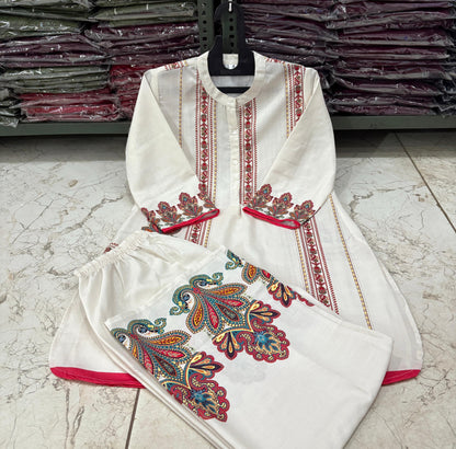 Digital Print Cotton Lilan Cord Set for Women