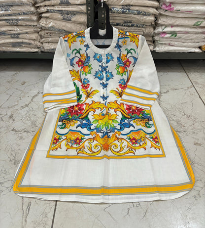 Digital Print Cotton Lilan Cord Set for Women