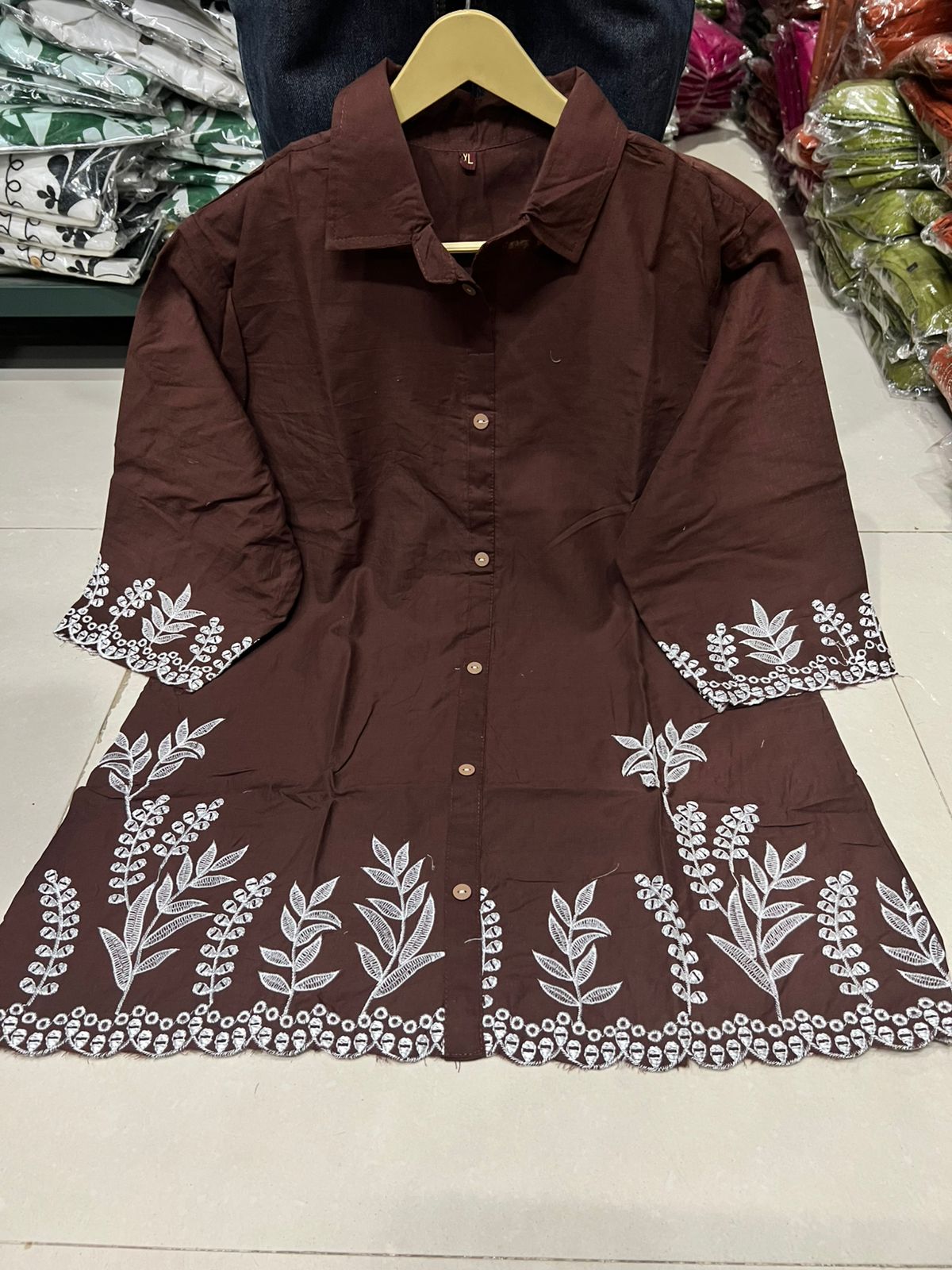 Embroidered Cotton Co-Ord Set with Side Pocket Pant
