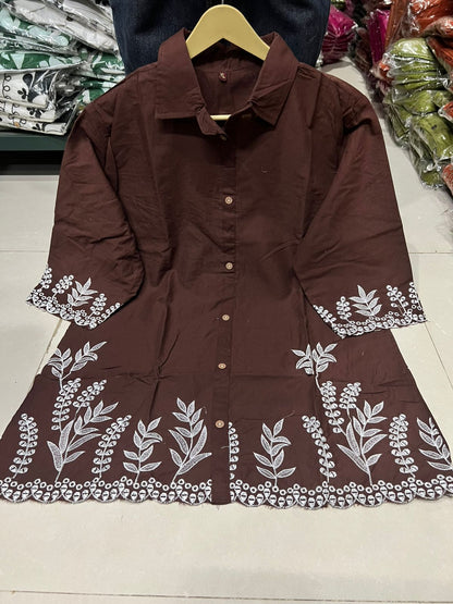 Embroidered Cotton Co-Ord Set with Side Pocket Pant