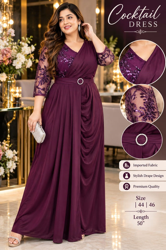 Imported Fabric Cocktail Dress for Women