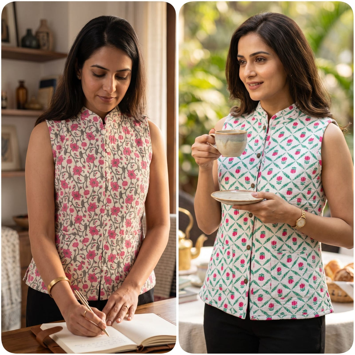 Jaipuri Quilted Reversible Cotton Jacket