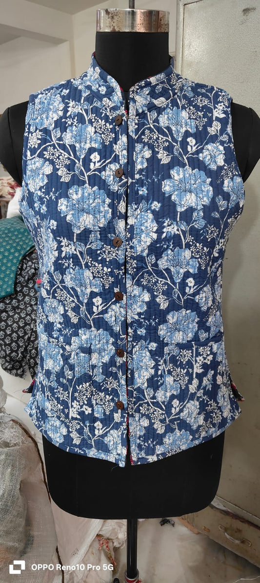 Jaipuri Quilted Reversible Cotton Jacket