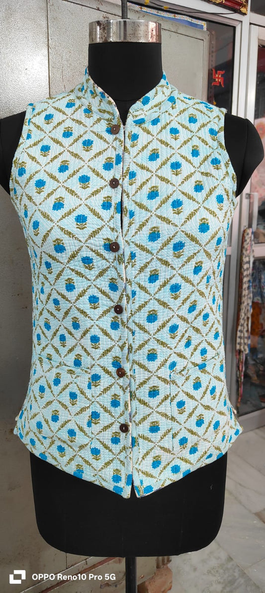 Jaipuri Quilted Reversible Cotton Jacket