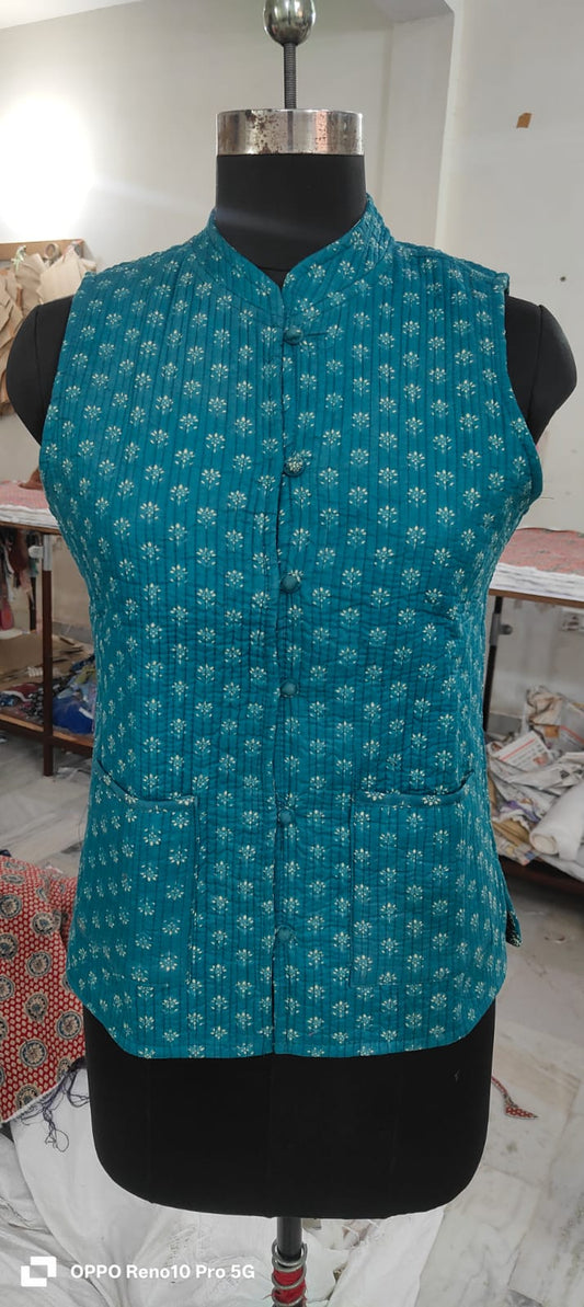 Jaipuri Quilted Reversible Cotton Jacket