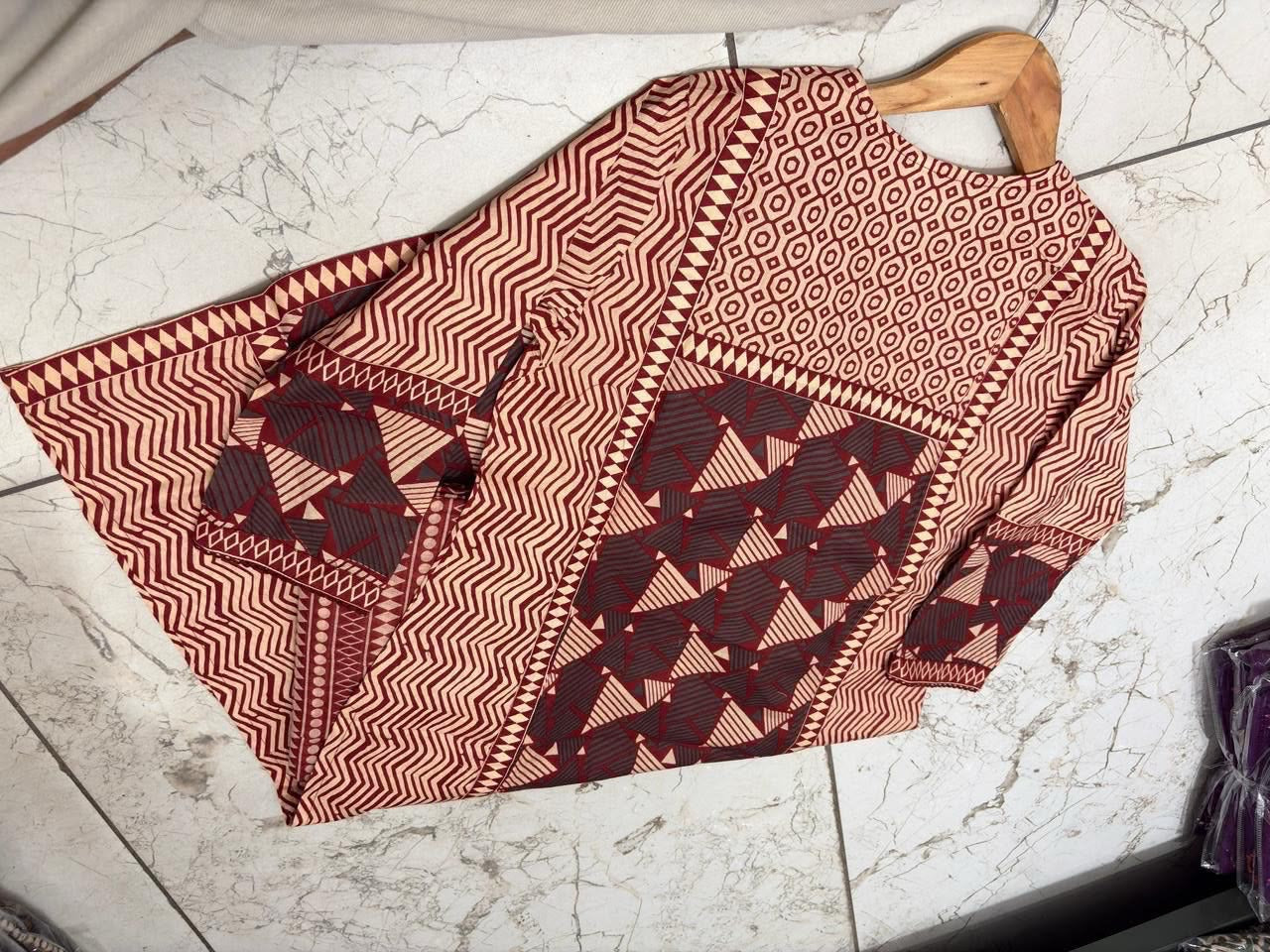 Jaipuri Printed Cotton Kurti Set with Printed Pant & Malmal Dupatta