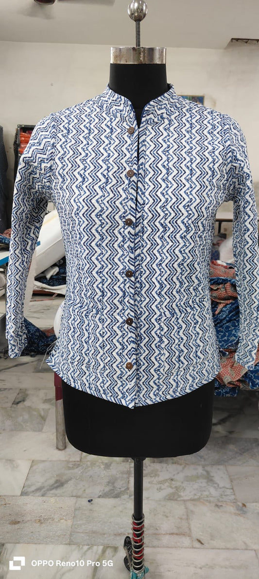 Jaipuri Quilted Reversible Cotton Jacket – 28 Inch