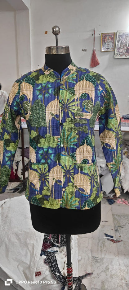 Jaipuri Quilted Reversible Cotton Jacket – 28 Inch